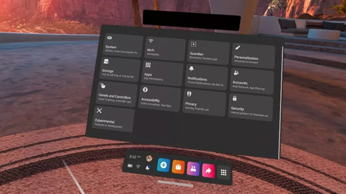 منوی کامل Settings باز شود.